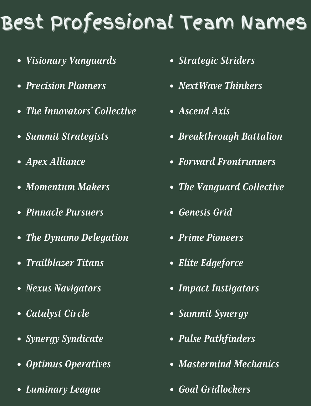 Best Team Names: Creative, Cool & Funny Ideas