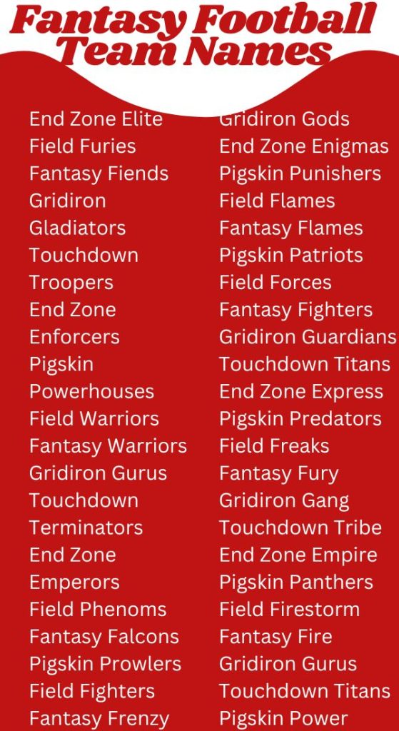 Inappropriate Fantasy Football Team Names That Cross the Line!